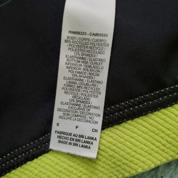 Nike Dri-Fit sport bra womens athletic black/Neon Color Size Small activewear - Picture 6 of 7